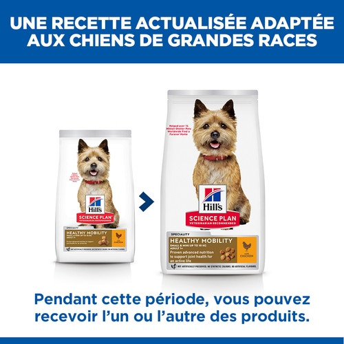 Hill's Healthy Mobility Adulte Petites Races au poulet pour chien