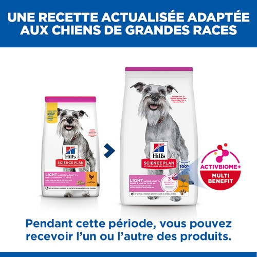 Hill's Mature Adult Light Small & Mini au poulet pour chien