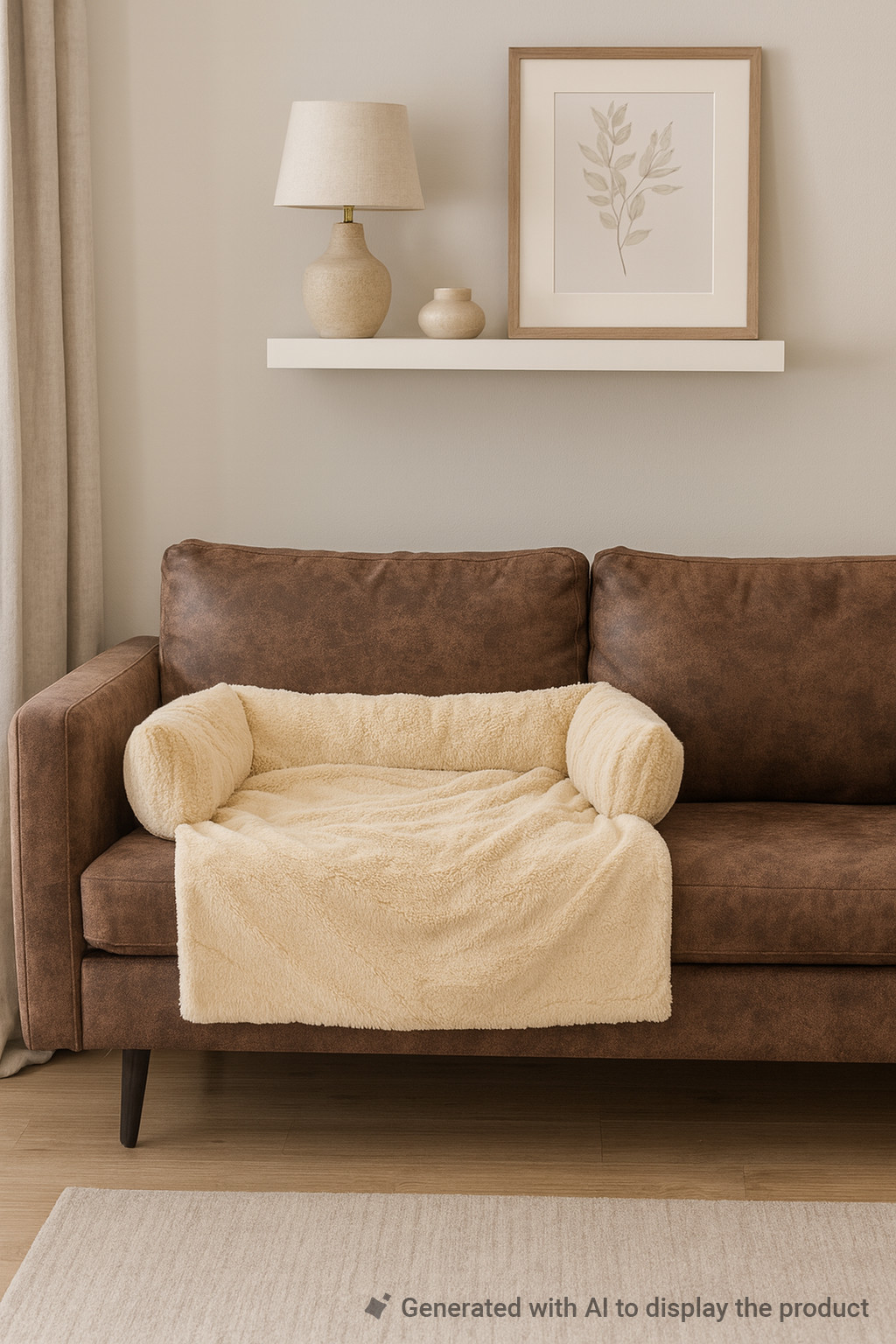 Brekz Berlin coussin en polaire pour chien - beige