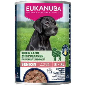 Eukanuba Senior met lam en aardappel natvoer hond