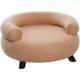 Sofa Dudo chaise longue ronde beige pour chien et chat