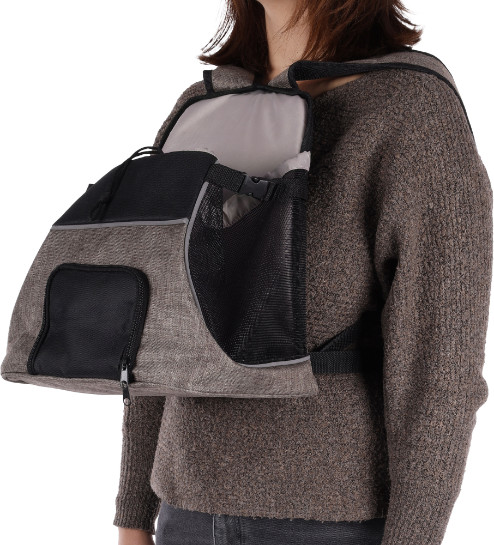 Buikdrager Xanty voor kat en kleine hond taupe