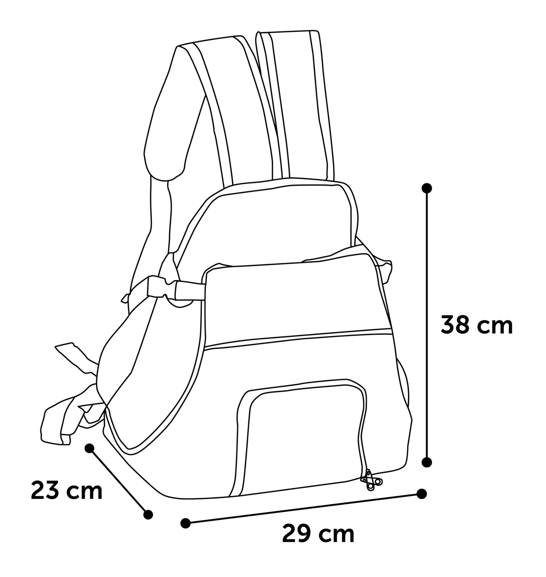 Buikdrager Xanty voor kat en kleine hond taupe