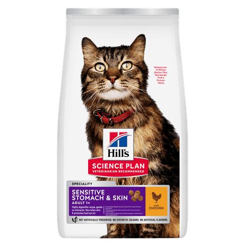 Hill's Adult Sensitive Stomach & Skin au poulet pour chat