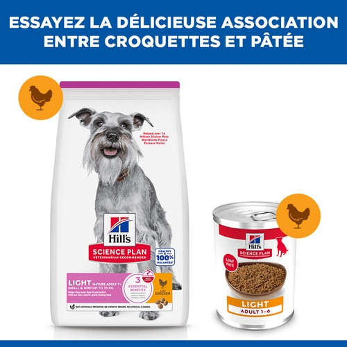 Hill's Mature Adult Light Small & Mini au poulet pour chien