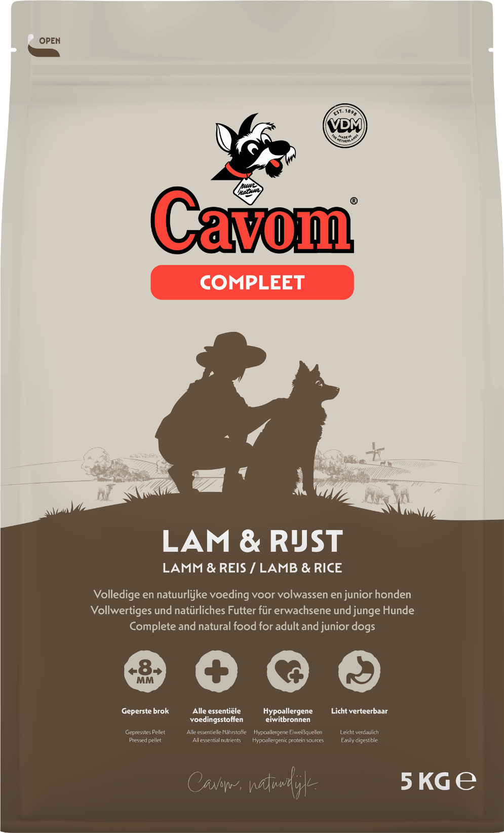 Cavom Compleet avec agneau et riz pour chien