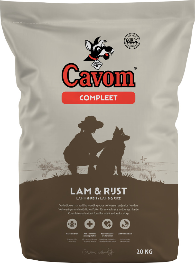 Cavom Compleet avec agneau et riz pour chien