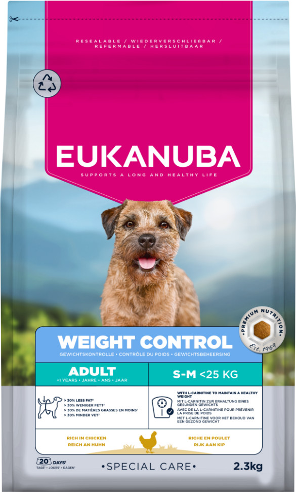 Eukanuba Special Care Adult Weight Control Small/Medium pour chien