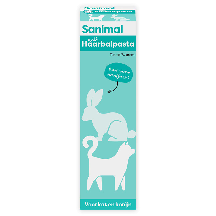 Sanimal anti haarbalpasta voor kat en konijn