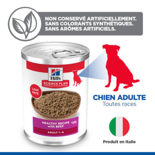 Hill's Adult au bœuf pour chien (boîte 370 g)