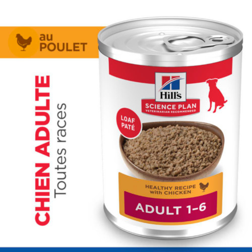 Hill's Adult poulet pour chien (boîte 370 g)