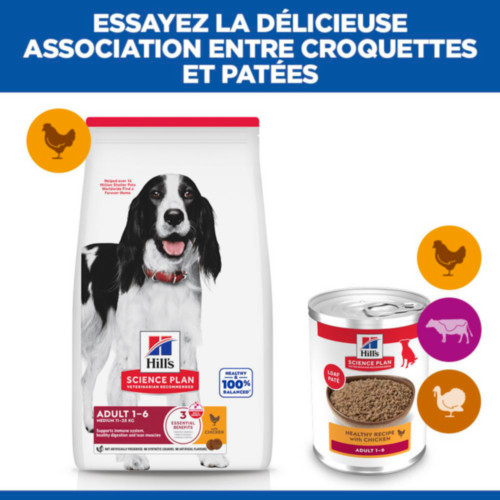 Hill's Adult poulet pour chien (boîte 370 g)