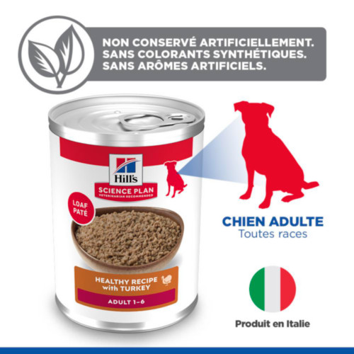Hill's Adult pâtée pour chien à la dinde