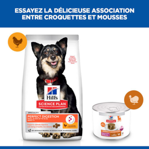 Hill's Adult Perfect Digestion Small & Mini mousse met kalkoen natvoer hond