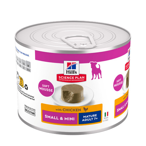 Hill's Mature Adult 7+  Small & Mini mousse met kip natvoer hond