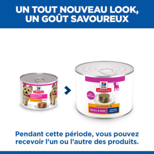 Hill's Mature Adult 7+  Small & Mini mousse met kip natvoer hond