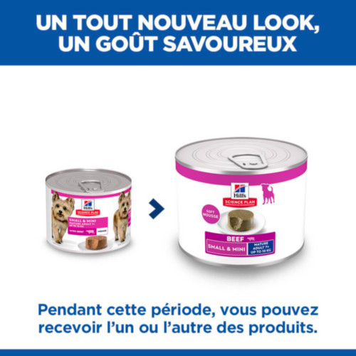 Hill's Mature Adult 7+ Small & Mini mousse met rund natvoer hond