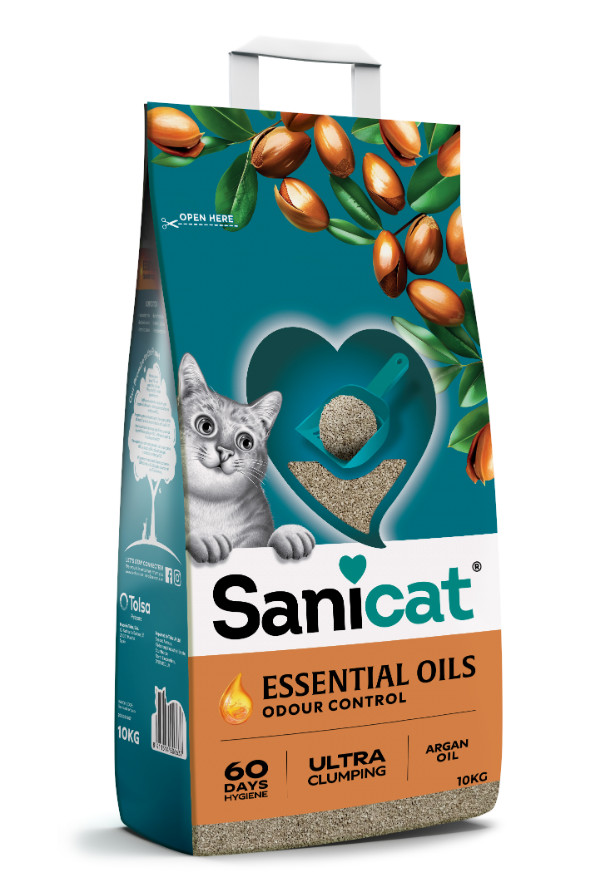 Sanicat Essential Oils Ultra Clumping Argan Oil kattenbakvulling