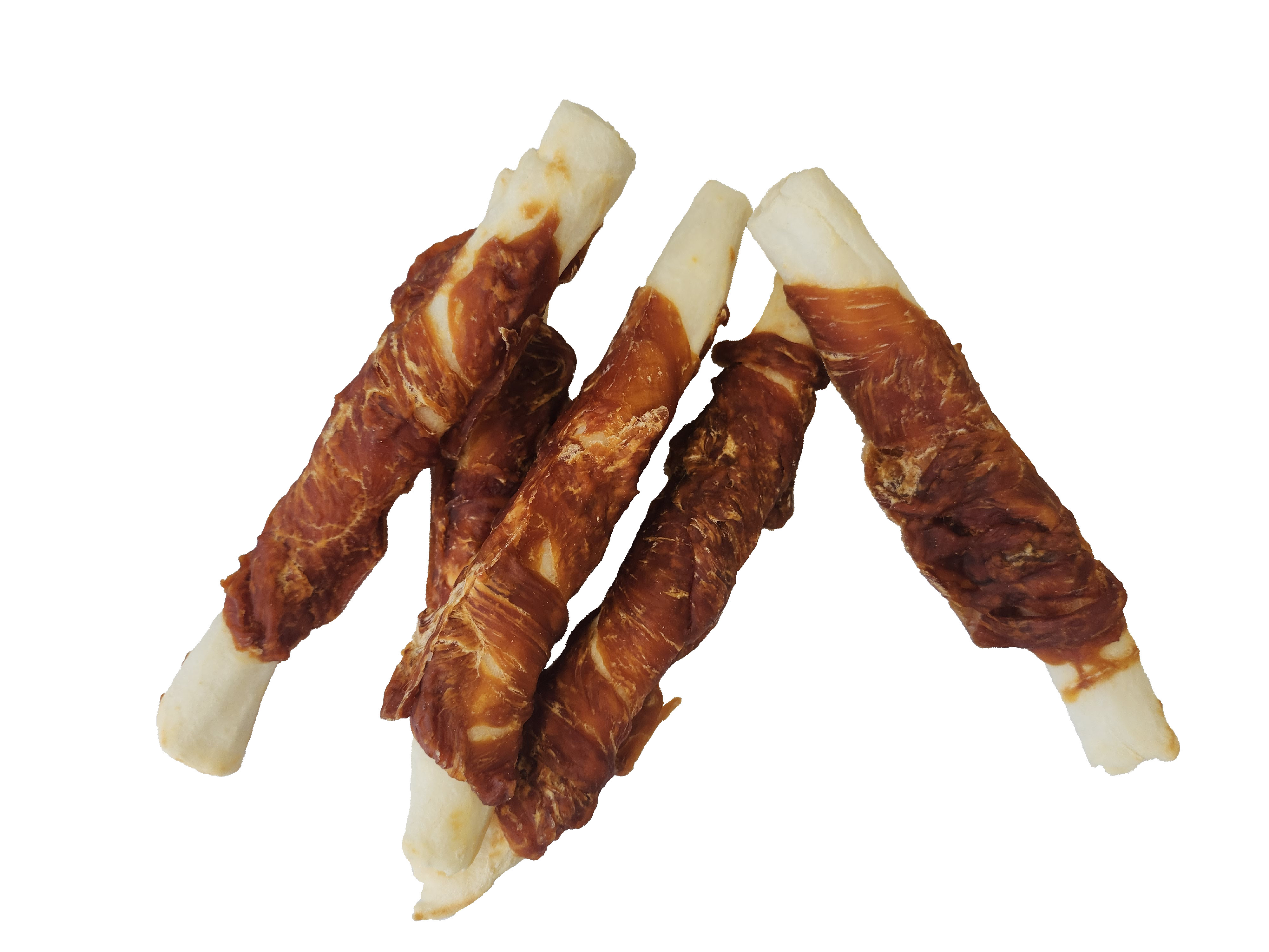 Brekz Rawhide Dog Chews - bâtonnets en peau de boeuf et poulet pour chien (17 cm)