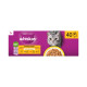 Whiskas 1+ Sélection de volaille en gelée pâtée pour chat multipack (sachets 85 g)