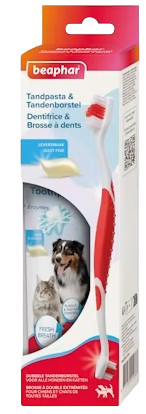Beaphar Combipack dentifrice et brosse à dents pour chien et chat