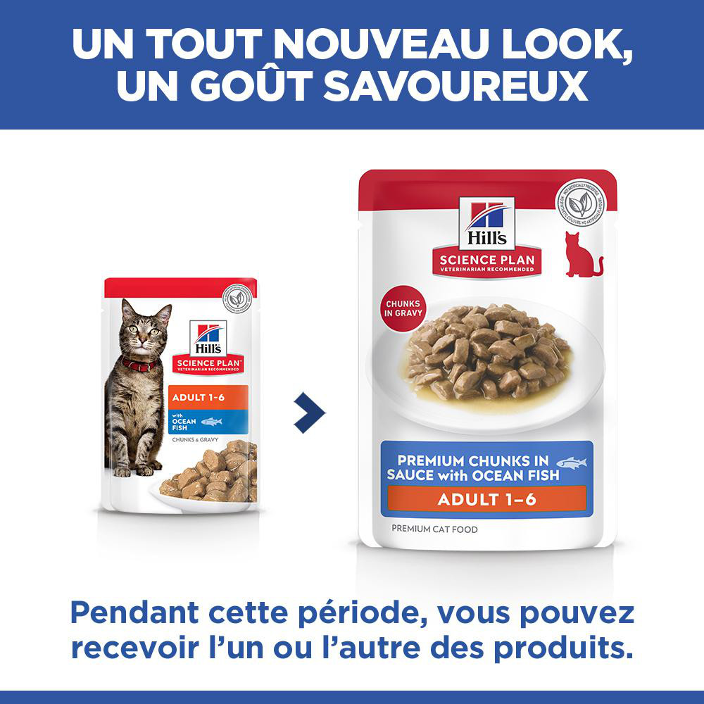 Hill's Adult au poisson de mer sachet pour chat 85 g
