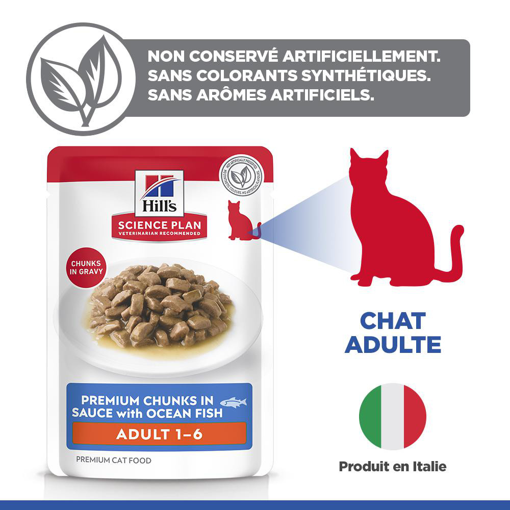 Hill's Adult au poisson de mer sachet pour chat 85 g