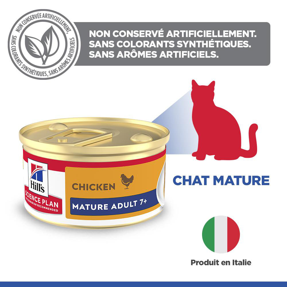 Hill's Mature Adult au saumon pâtée pour chat (mousse, boîte)