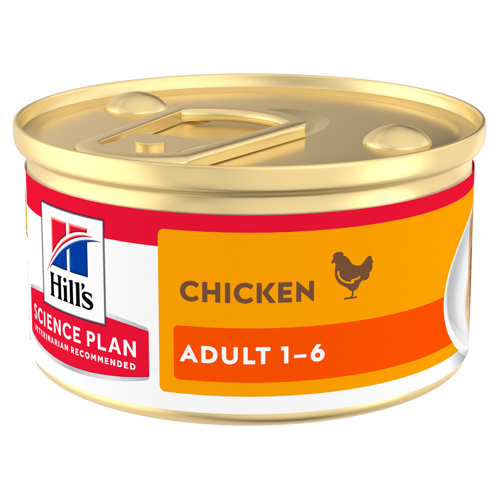 Hill's Adult au poulet pâtée pour chat (mousse, boîte)