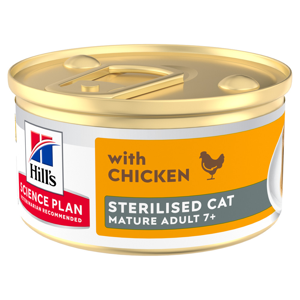 Hill's Mature Adult Sterilised Cat au poulet pâtée pour chat (mousse, boîte)