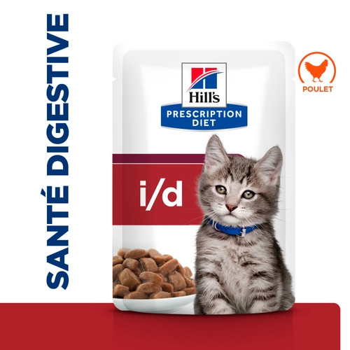 Hill's Prescription Diet Kitten I/D Digestive Care sachet repas au poulet pour chat 