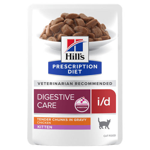 Hill's Prescription Diet Kitten I/D Digestive Care sachet repas au poulet pour chat 