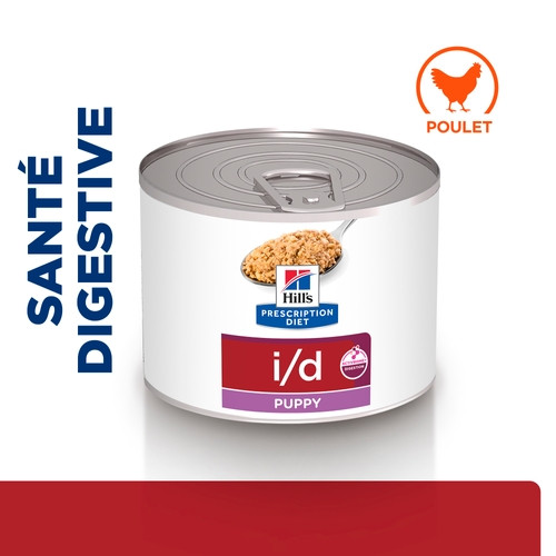 Hill's Prescription Diet Puppy I/D Digestive Care pâtée au poulet pour chiot (boîte)
