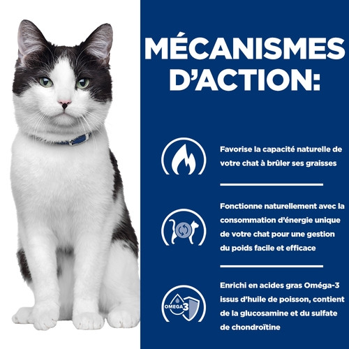Hill's Prescription Diet J/D Weight Metabolic + Mobility au poulet pour chat