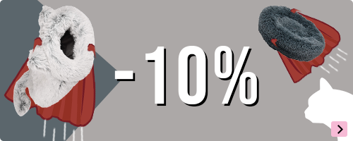 10% de réduction sur les paniers souples pour chats